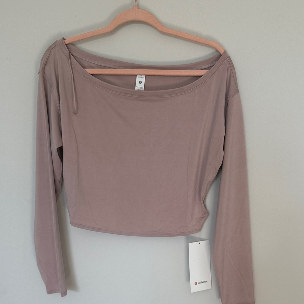 Lululemon Cupro Boatneck Cropped Long Sleeve